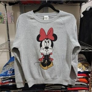 Disney Mini Mouse Mens Size Small Grey graphic print Sweatshirt